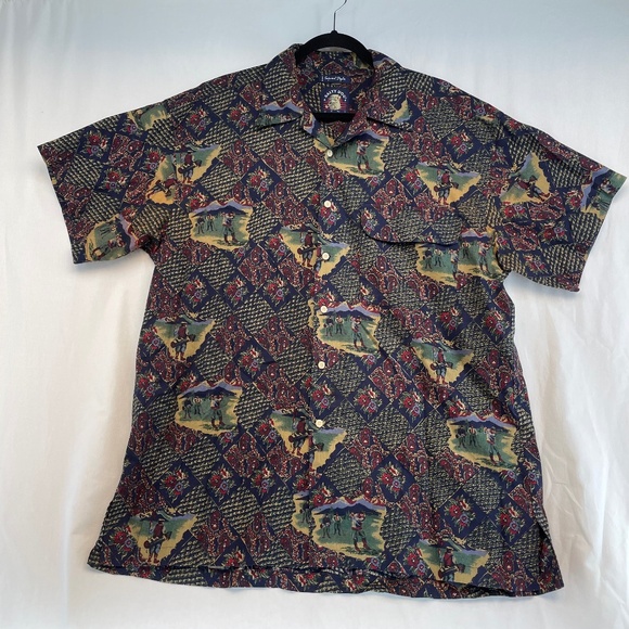 Imperial Poplin Salty Dog Gant Short Sleeve Button Down Shirt Golf Theme Men’s - Picture 1 of 12